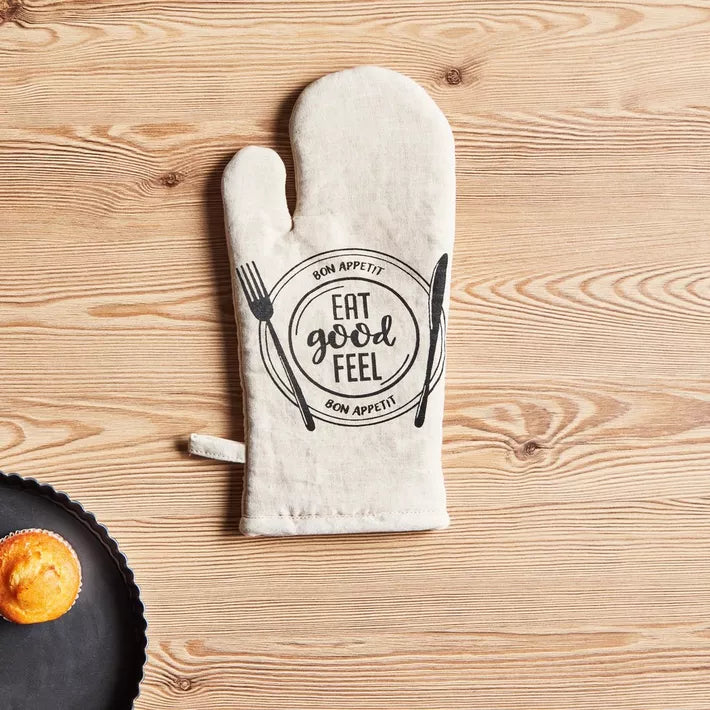 Vintage Linen Pot Holder Set And Oven Mitten