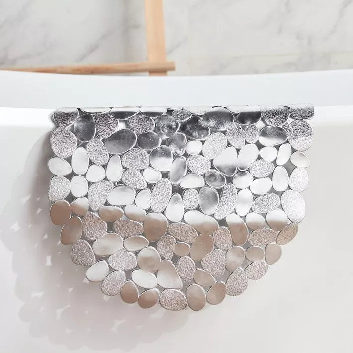 Cobble Bathtub Mat (Silver)
