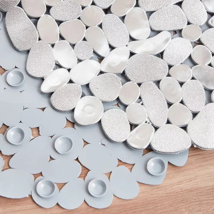 Cobble Bathtub Mat (Silver)