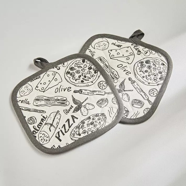Pizzeria Pot Holder And Single Oven Glove