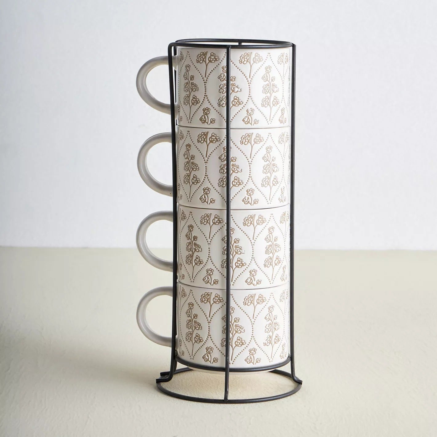 Naila 4-Piece Ceramic Mug Set - 320 ml, Serves 4