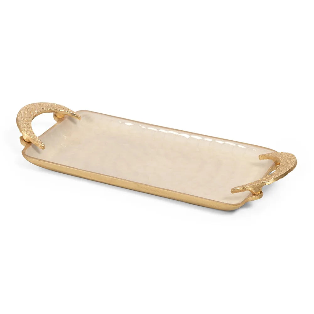 Rabiya Rectangular Small Tray (Gold)