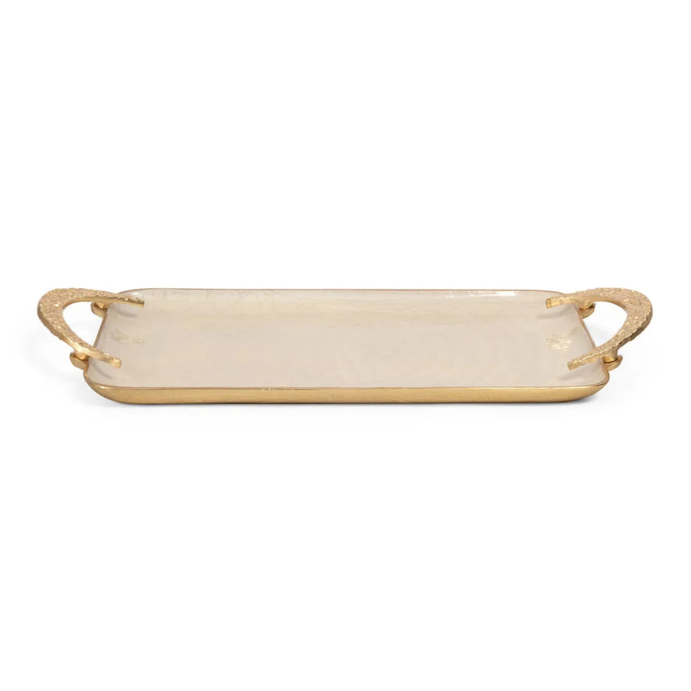 Rabiya Rectangular Large Tray (Gold)