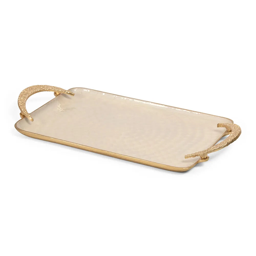 Rabiya Rectangular Large Tray (Gold)