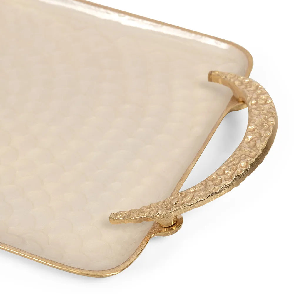 Rabiya Rectangular Large Tray (Gold)