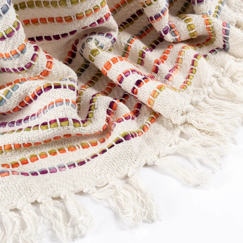 Rainbow Throw (Off-White)