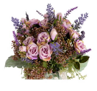 Mini Rose And Lavender Artificial Flowers