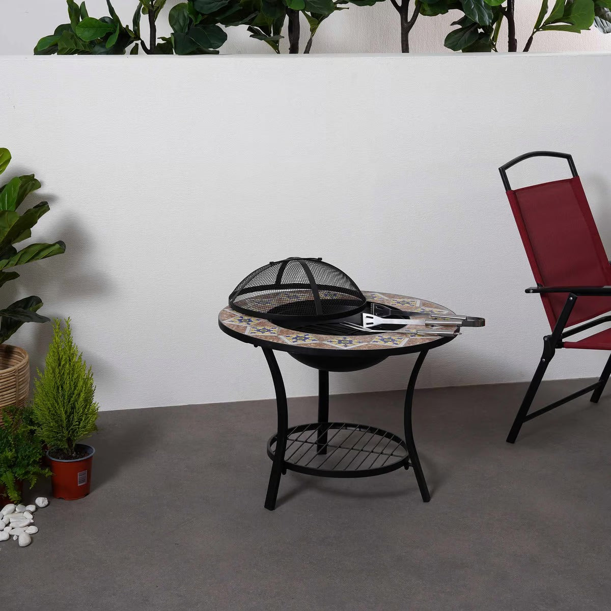 Tutemo Fire Pit With Barbecue