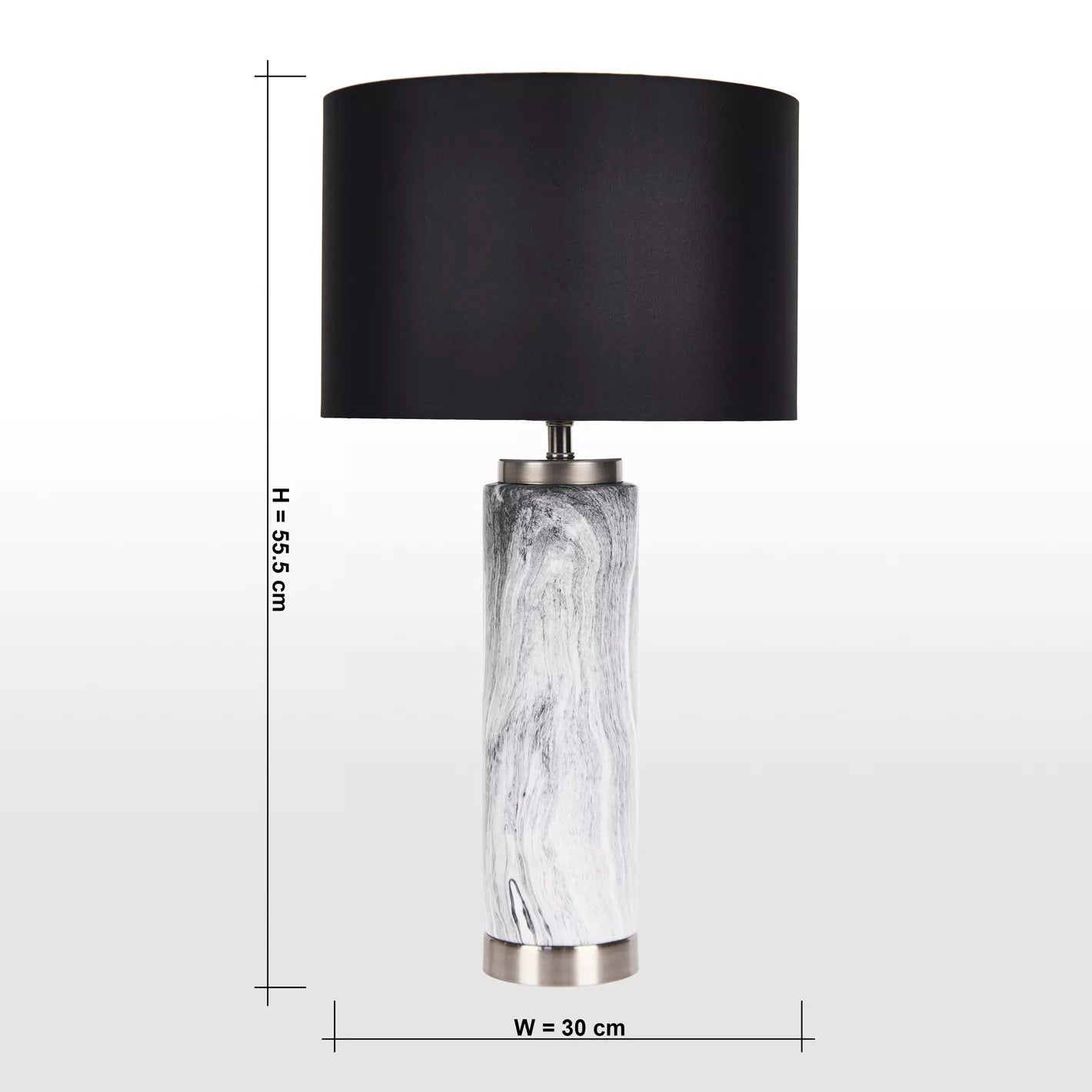 Charon Ceramic Table Lamp - 55 cm Pair