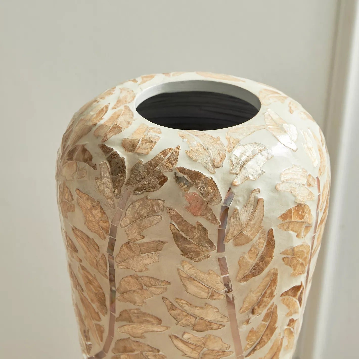 Clementine Leaf Capiz Vase - 53 cm