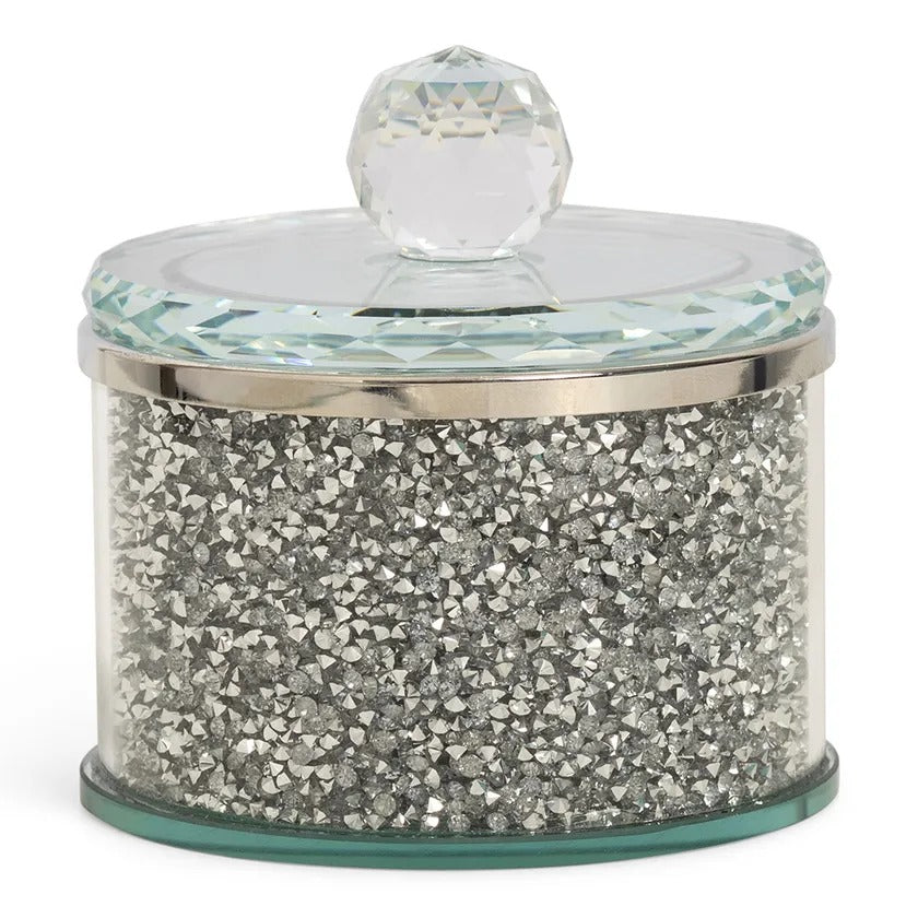 Glint Decorative Box, Silver - 10x10 cm