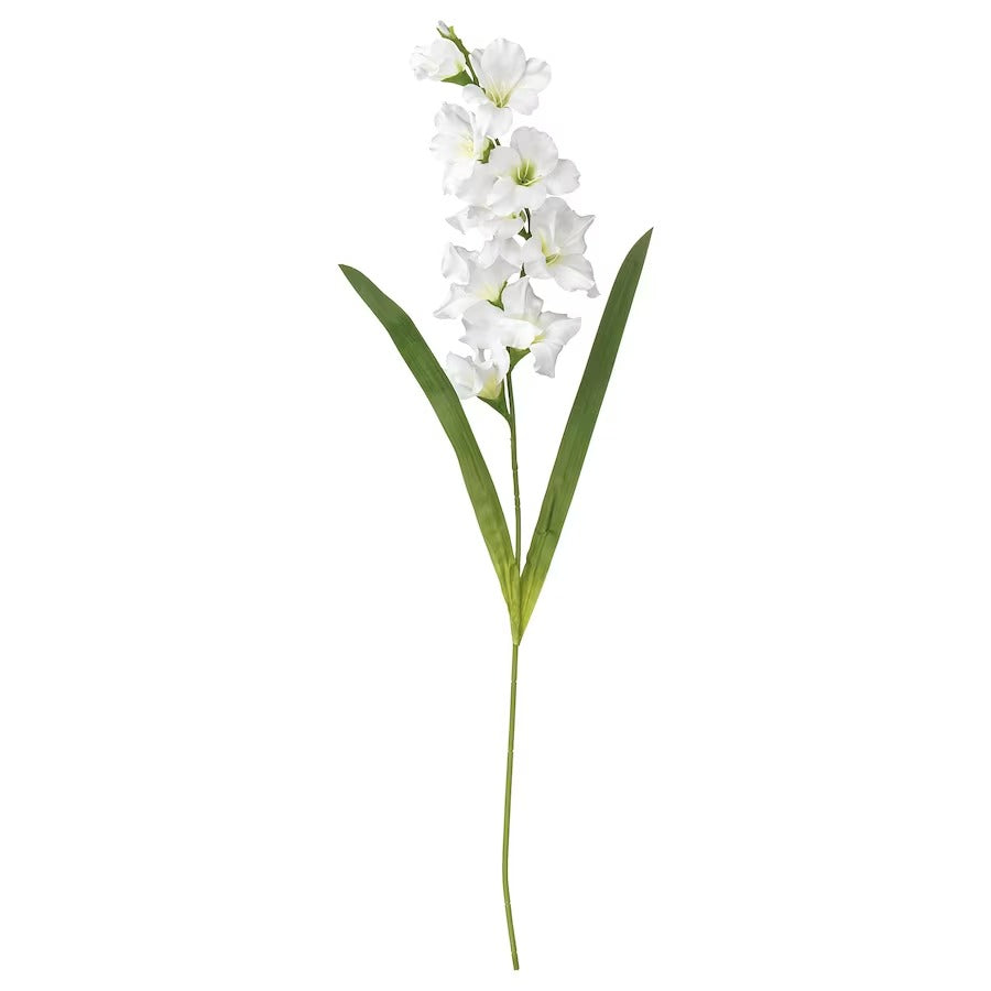 SMYCKA Artificial flower, Gladiolus/white, 100 cm