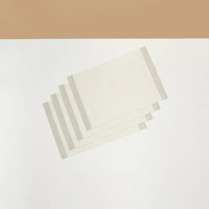 Woven 4-Piece Placemat Set - 45x30 Gold cms
