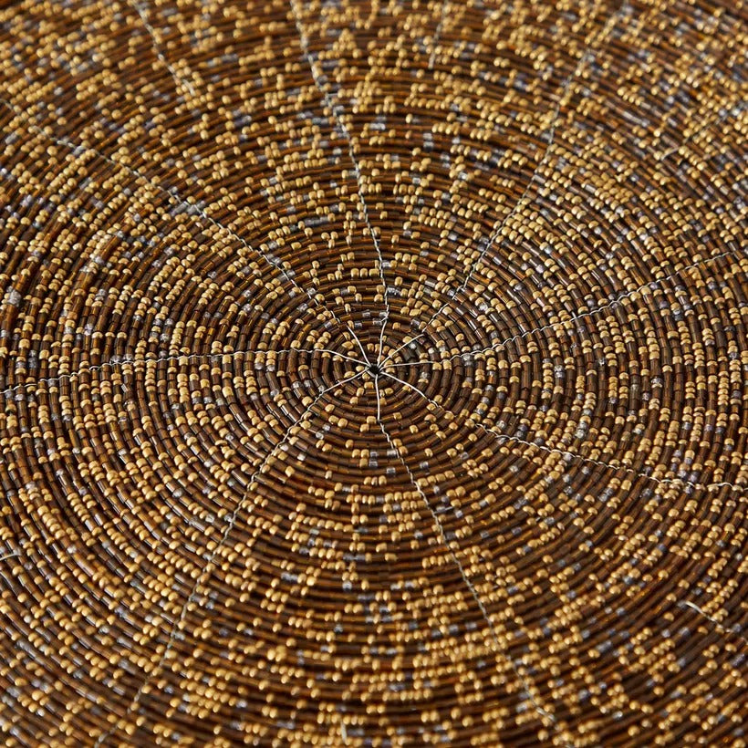 Beaded Round Placemat - 38 cms