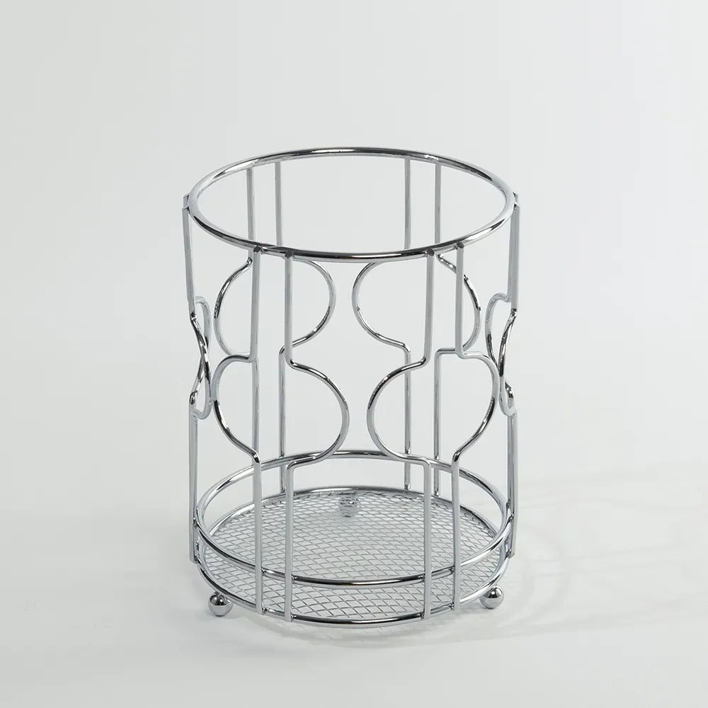 Cole Dia Utensil Holder, Round Silver - 12x16 cm