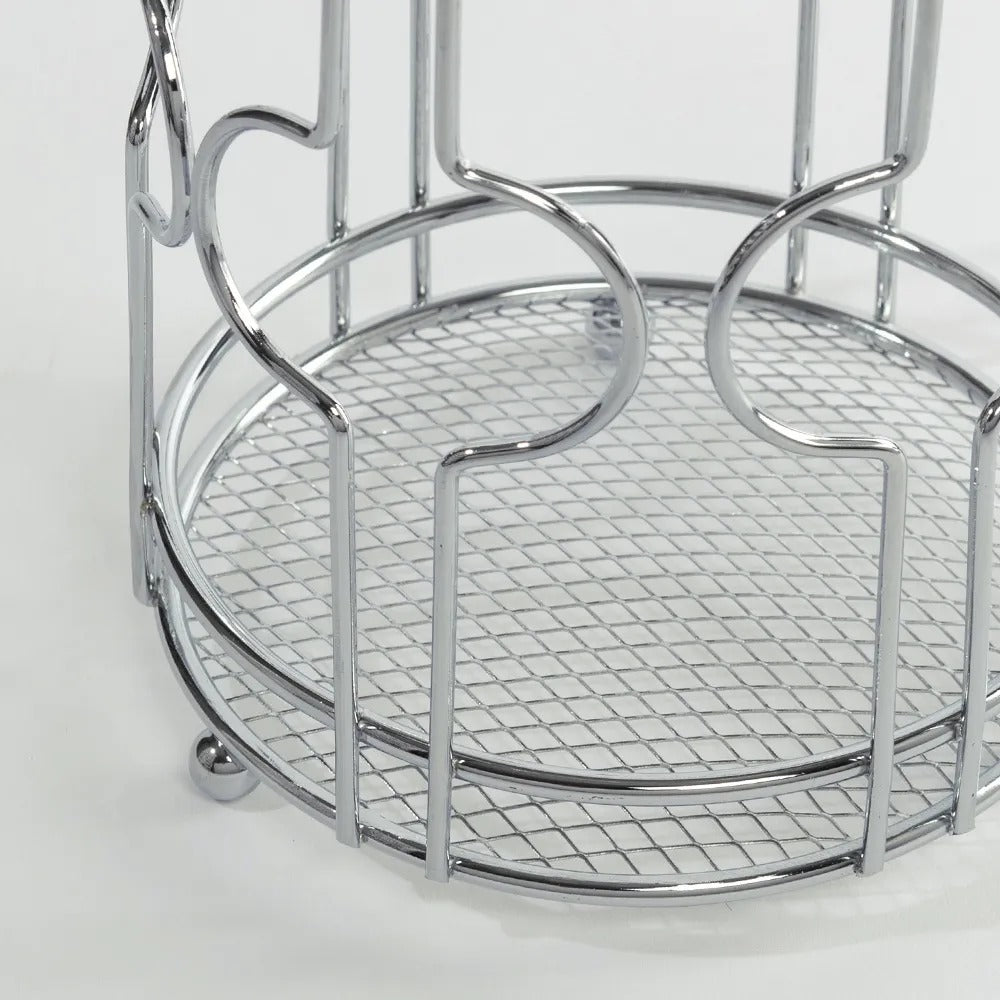 Cole Dia Utensil Holder, Round Silver - 12x16 cm