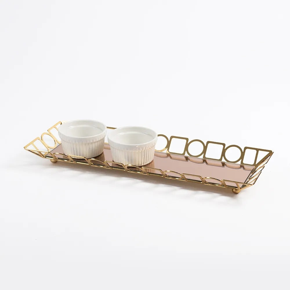 Karel Baton Tray, Gold - 40 cm