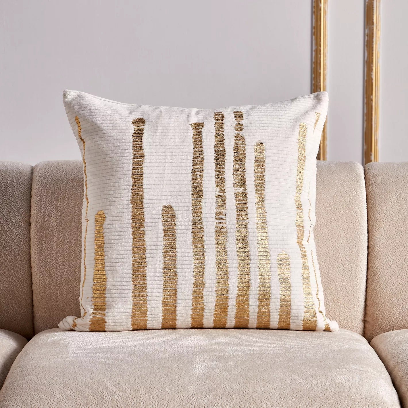 Faris Vinci Foil Print Cushion Cover 50x50 cm