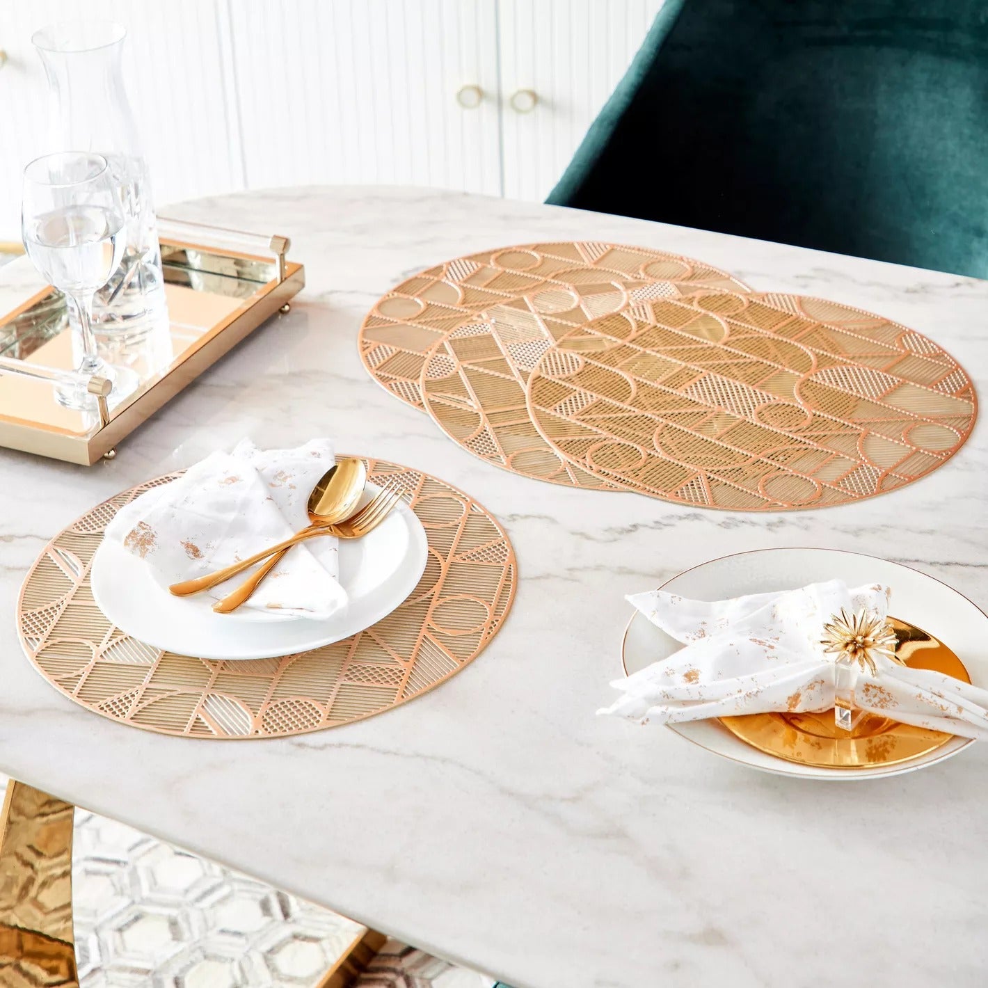 Orbit 4-Piece Vinyl Placemat Set of 4