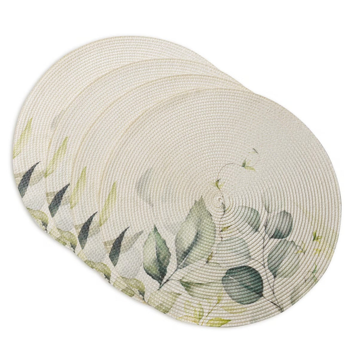 Tropical Set Of 4 Printed Tablecloths 38cm - Green