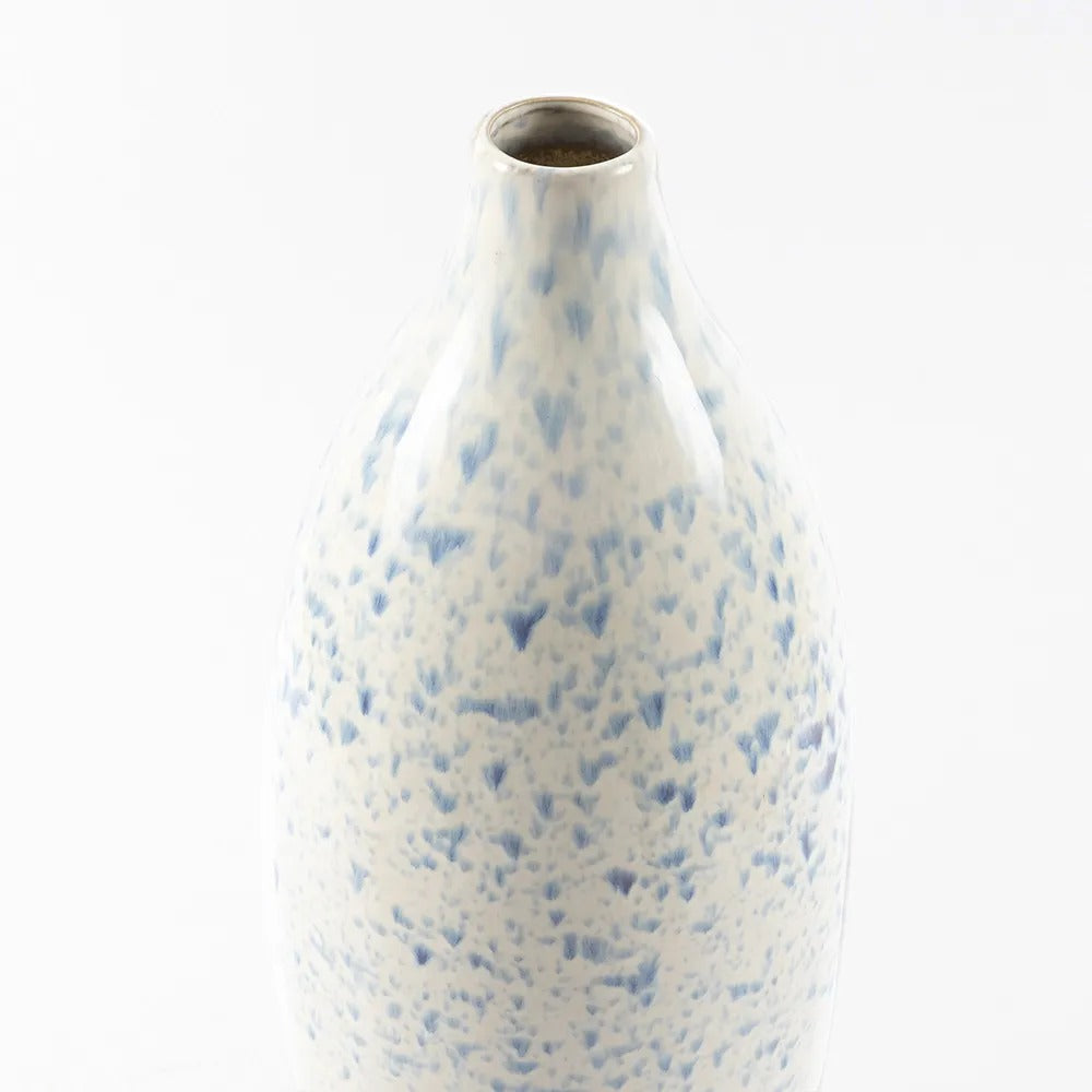 Lara Vase, White & Brown - 13x43 cm