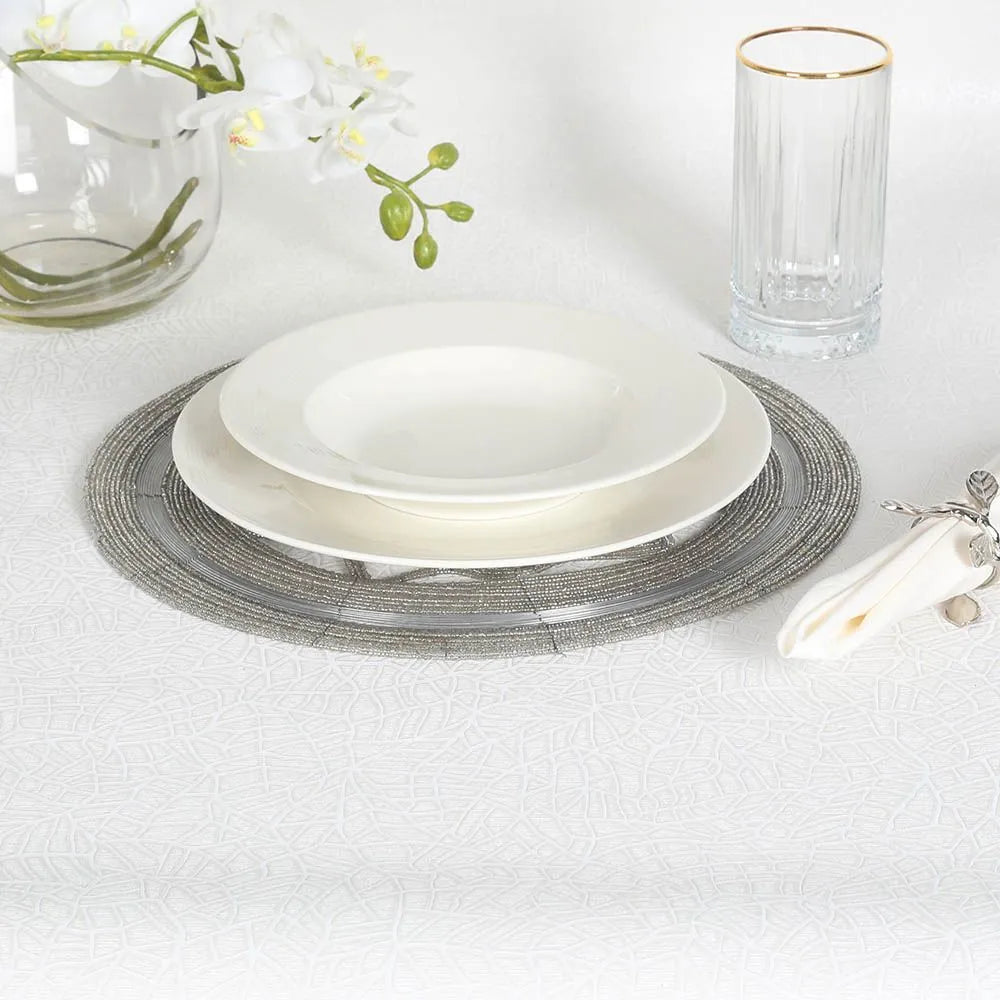 Andie Beaded Placemat Silver Nest Avenue