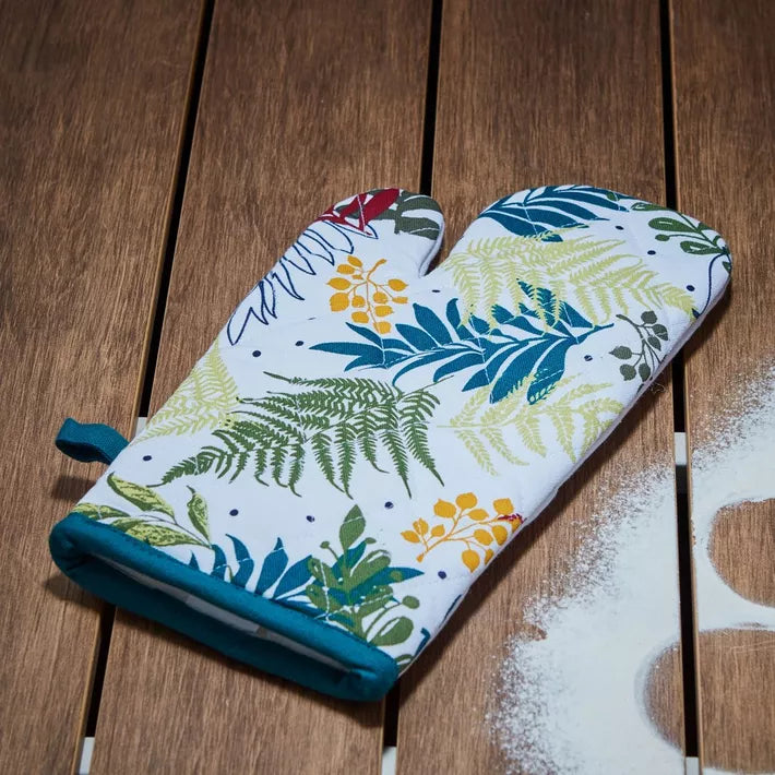 Farmhouse Oven Mitten And Printed Potholder