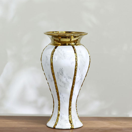 Eftinan Vase Gold/Black-20.5 x 20.5 x 38 Cm