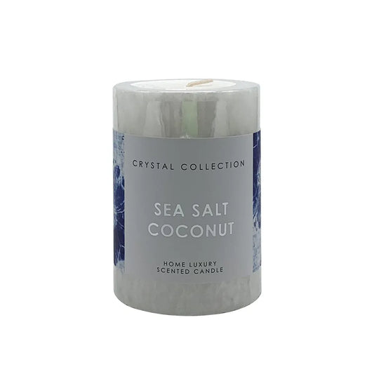 Sea Salt Coconut Pillar Candle (White)