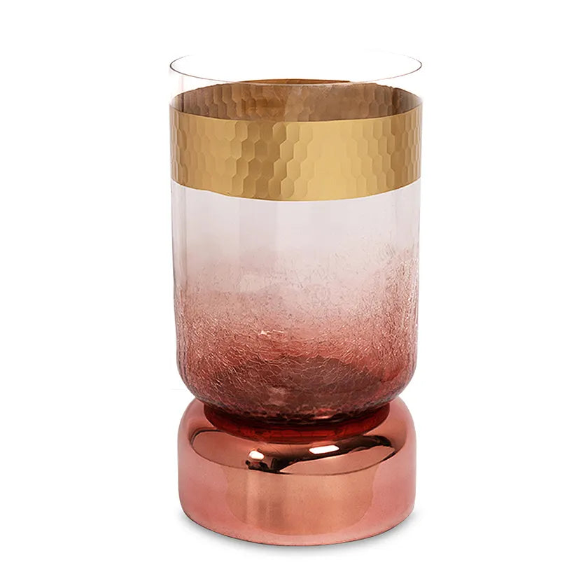Plush Candle Holder, Pink - 11x23 cm