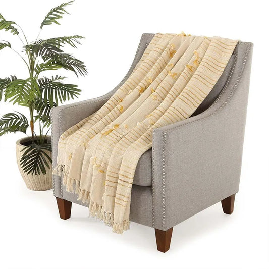 Macey Cotton Throw (Mustard)