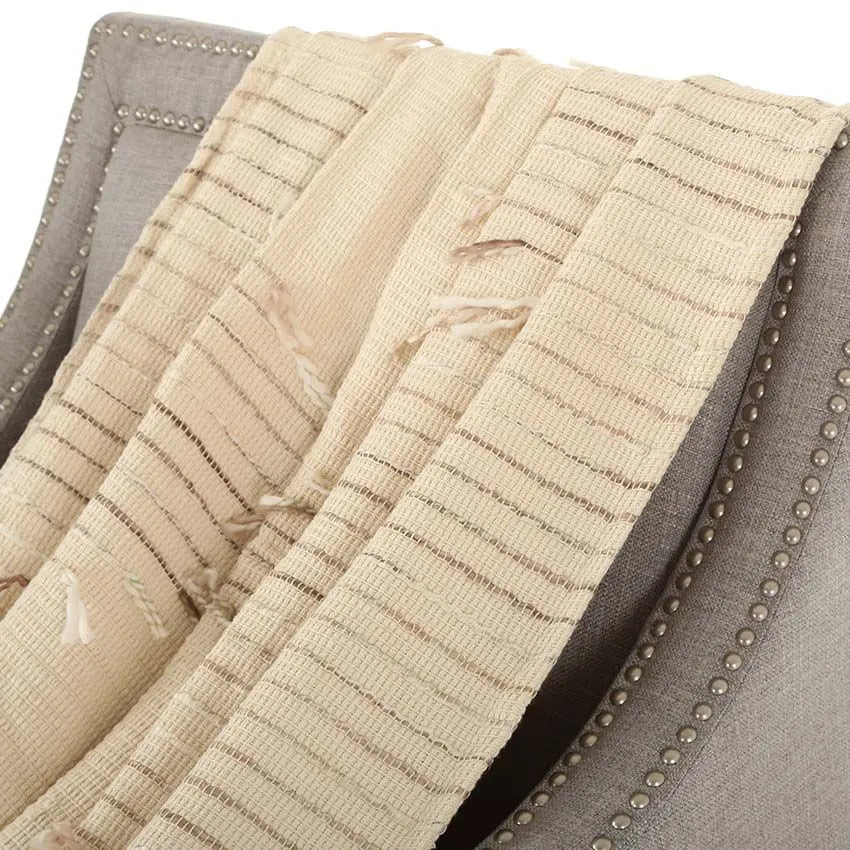 Macey Cotton Throw (Cream)