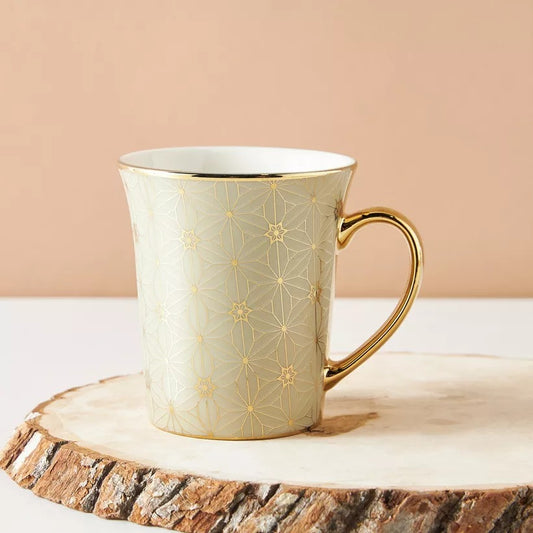 Gold Flower Pattern Mug