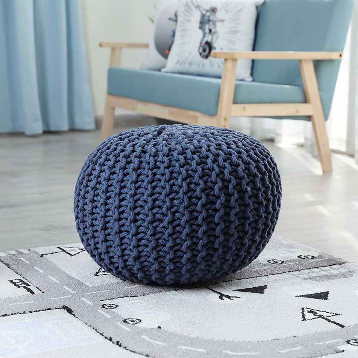 Solicity Pouf 50x50x40cm-blue