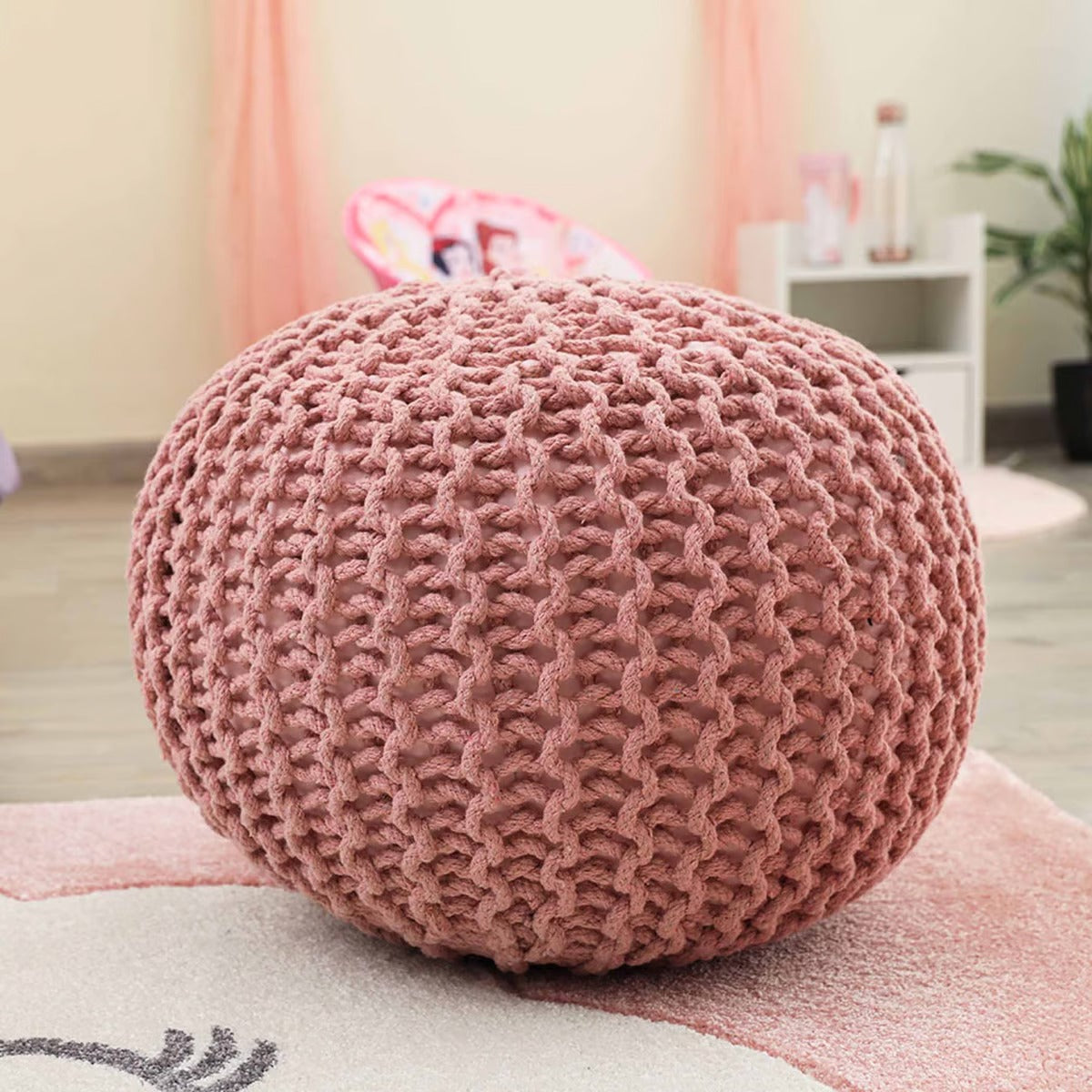 Solicity Pouf 50x50x40cm-pink