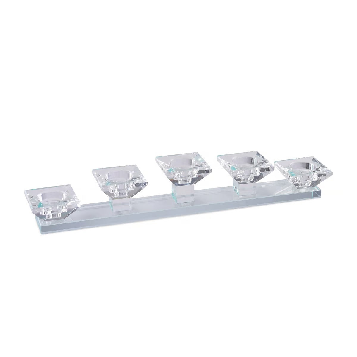 Yahaa Crystal 5t-light Candle Holder 49x9x8cm-clear
