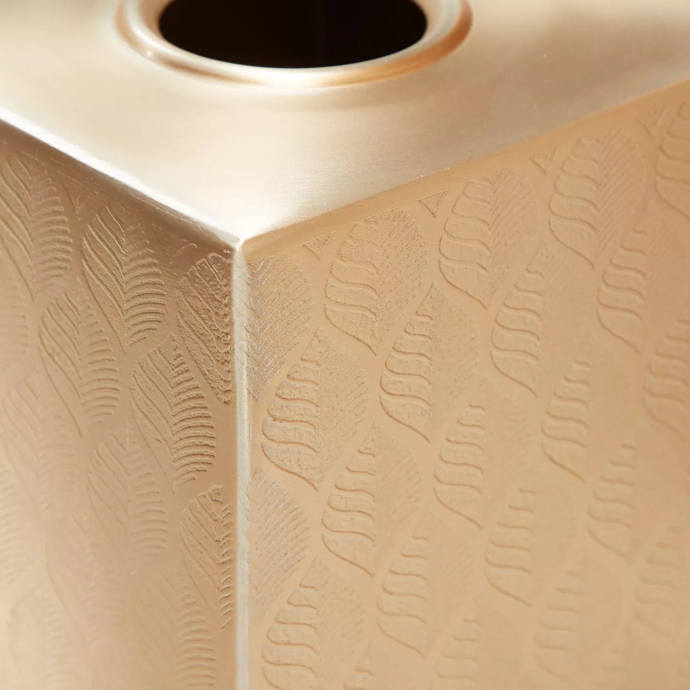 Golden Leaf Square Tissue Box Cover