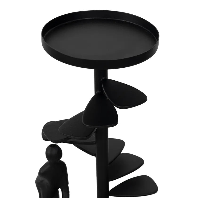 Troe Pillar Candle Holder, Black - 12.5x61 cm