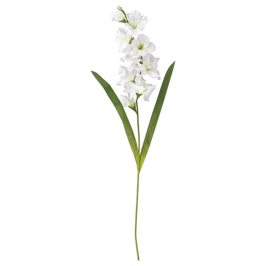 SMYCKA Artificial flower, Gladiolus/white, 100 cm