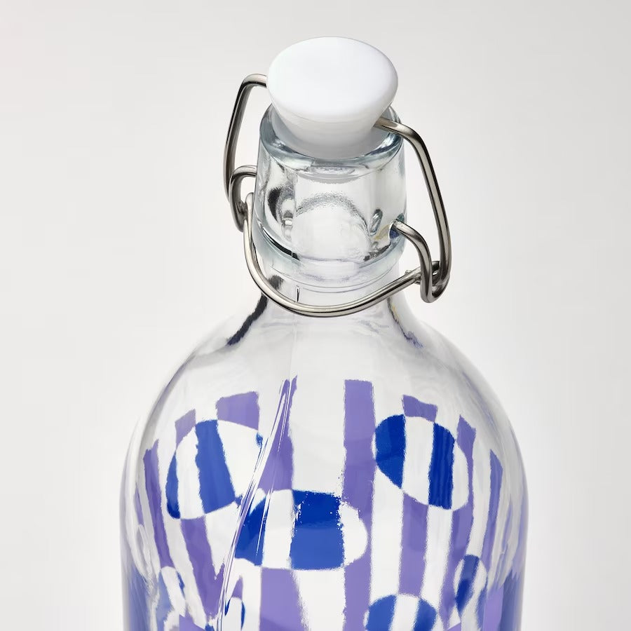 KORKEN Bottle with stopper,bright blue lilac, 34 oz