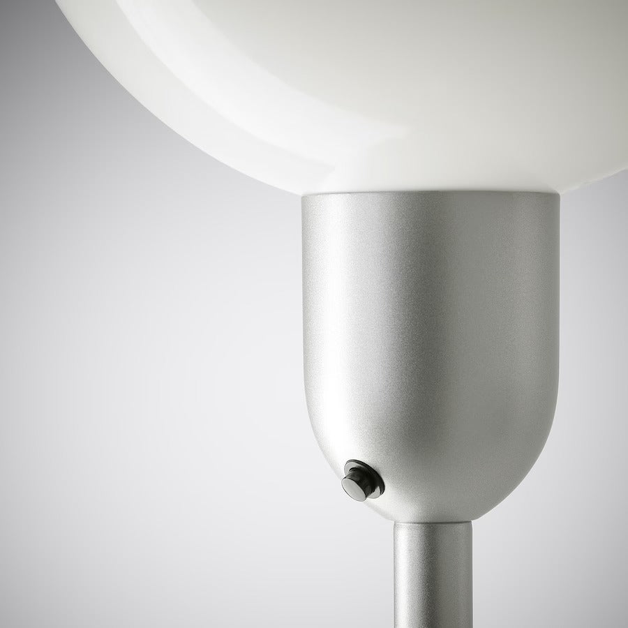 HEKTOGRAM Floor uplighter/reading lamp, silver-colour/white