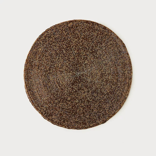Beaded Round Placemat - 38 cms