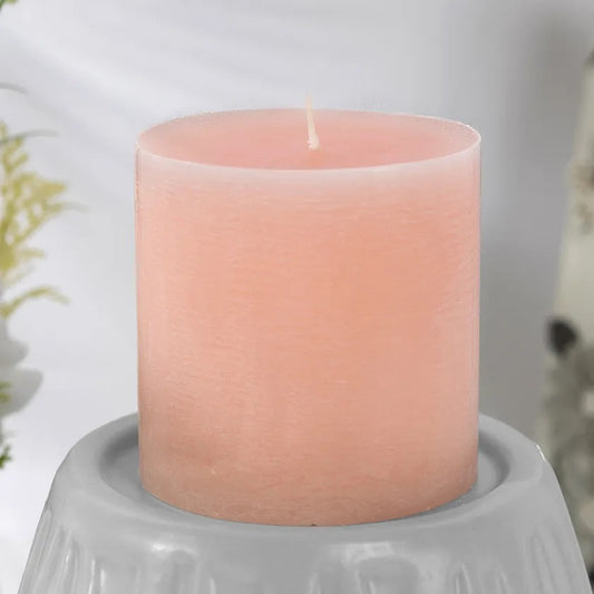 Hue Rose Garden Pillar Candle, Pink - 6.8x7 cm