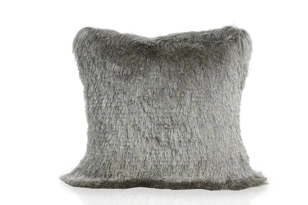 Lurex Cushion Cover (Mix Grey with Silver Lurex, Polyester, 45 x 45 cms, 1-Piece)