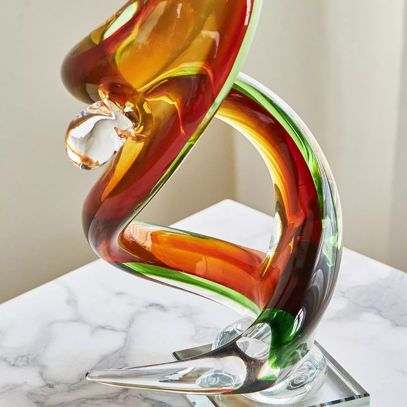 Marie Abstract Ballerine Glass Decorative Sculpture