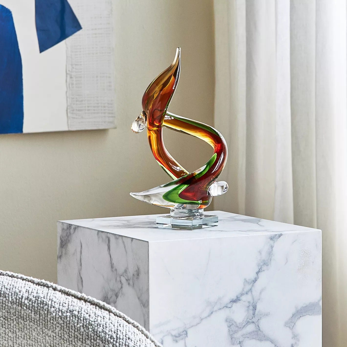 Marie Abstract Ballerine Glass Decorative Sculpture
