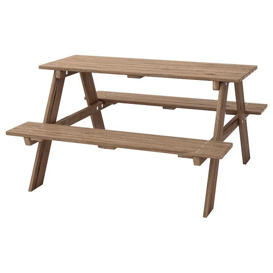 Reso Children's picnic table, light brown stained