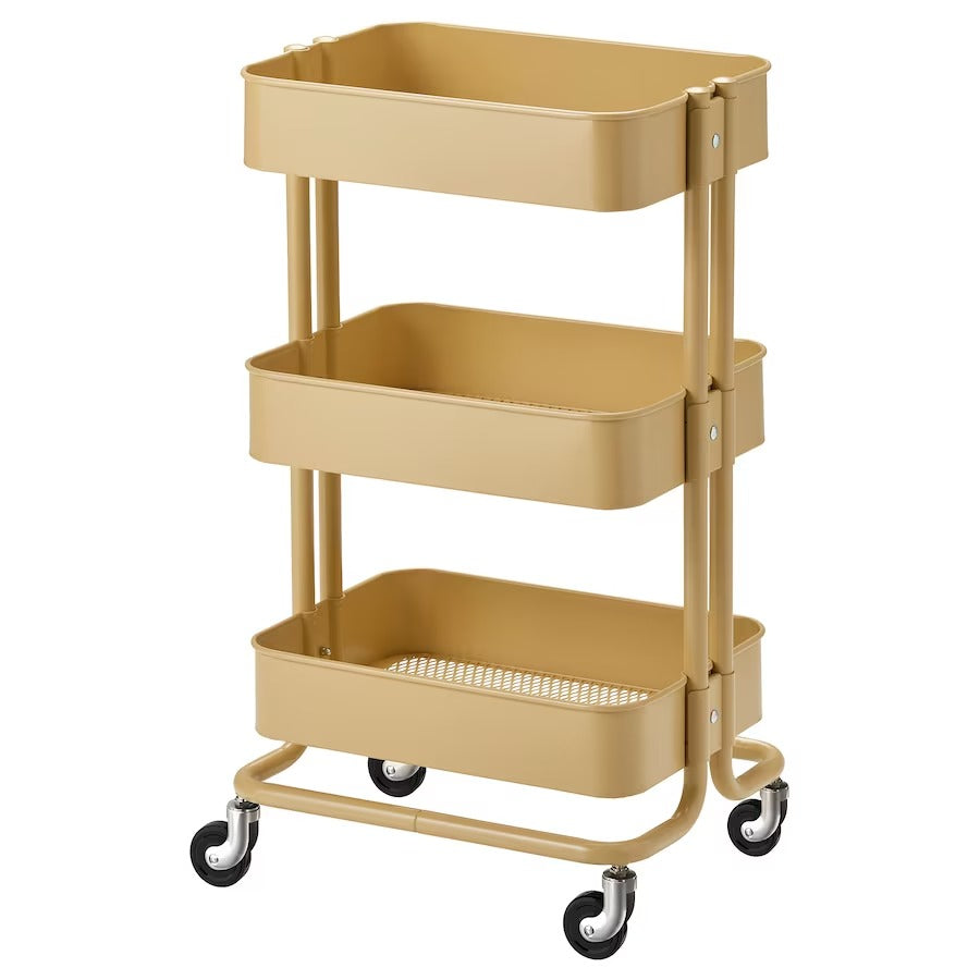 RASKOG Utility cart, yellow, 35x45x78 cm