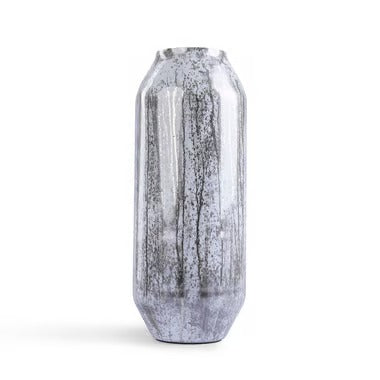 Colton Glass Vase 16x16x39cm nickel