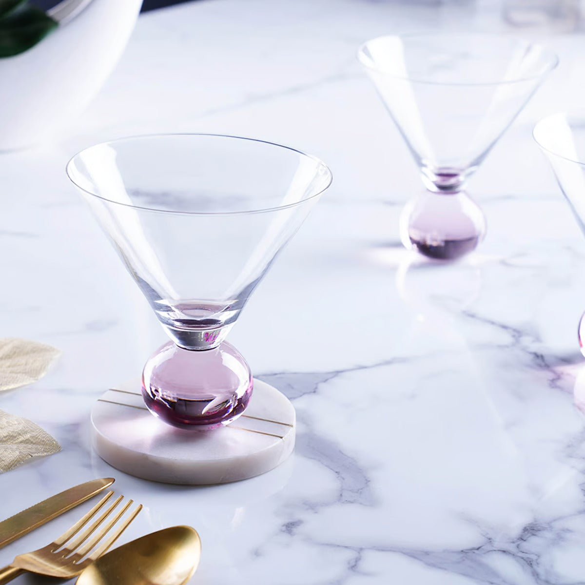 Blair Set Of 4 Dessert Glass 270ml- Purple